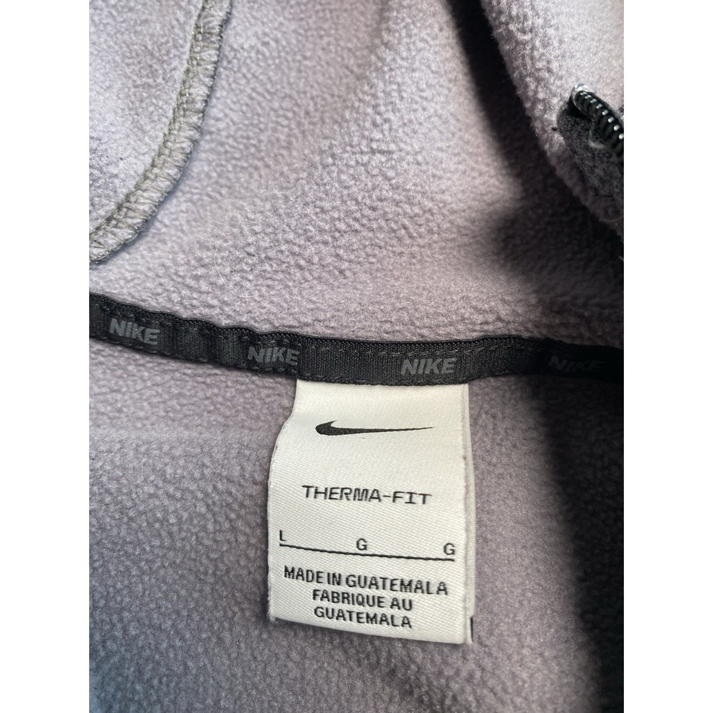 Nike Therma-FIT Men's Full Zip Fleece Hoodie Heather Grey CU6231-071 Size L - Picture 2 of 8